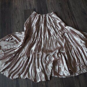 Vintage Metallic Gold Color Ladies Skirt